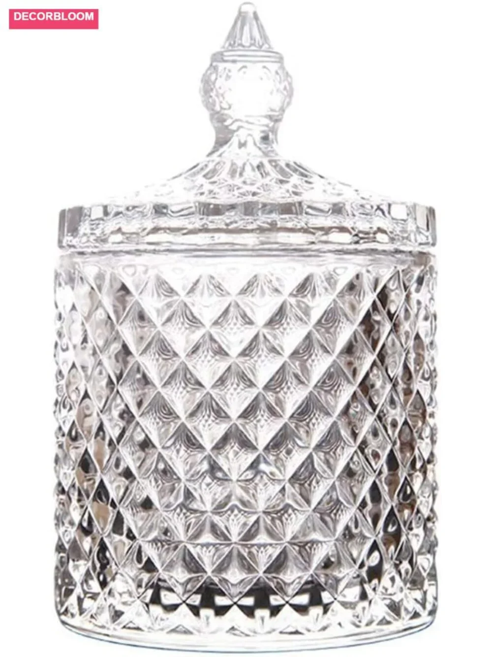 Glass Jar Bathroom Storage Cute Qtip Dispenser Canister with Lid